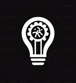 Glühbirne und Zahnräder